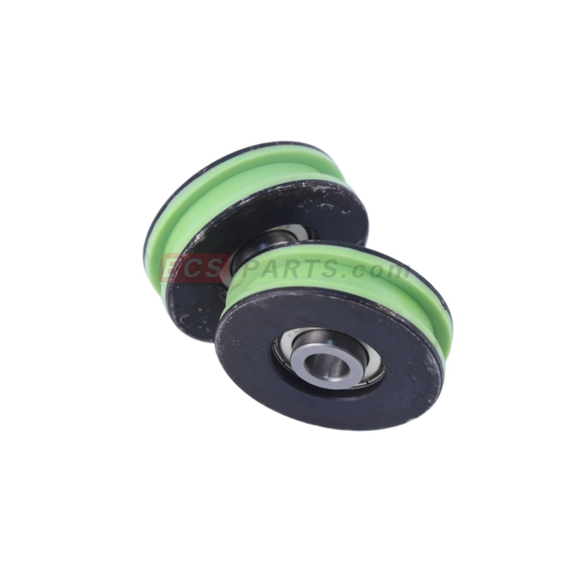 Elevator Door Hangar Roller FAA456X1 Green with Shaft