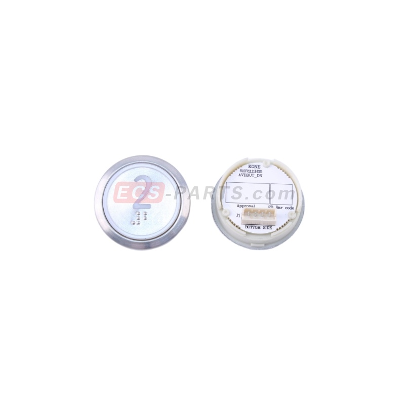 Elevator Round Button with Braille 34mm