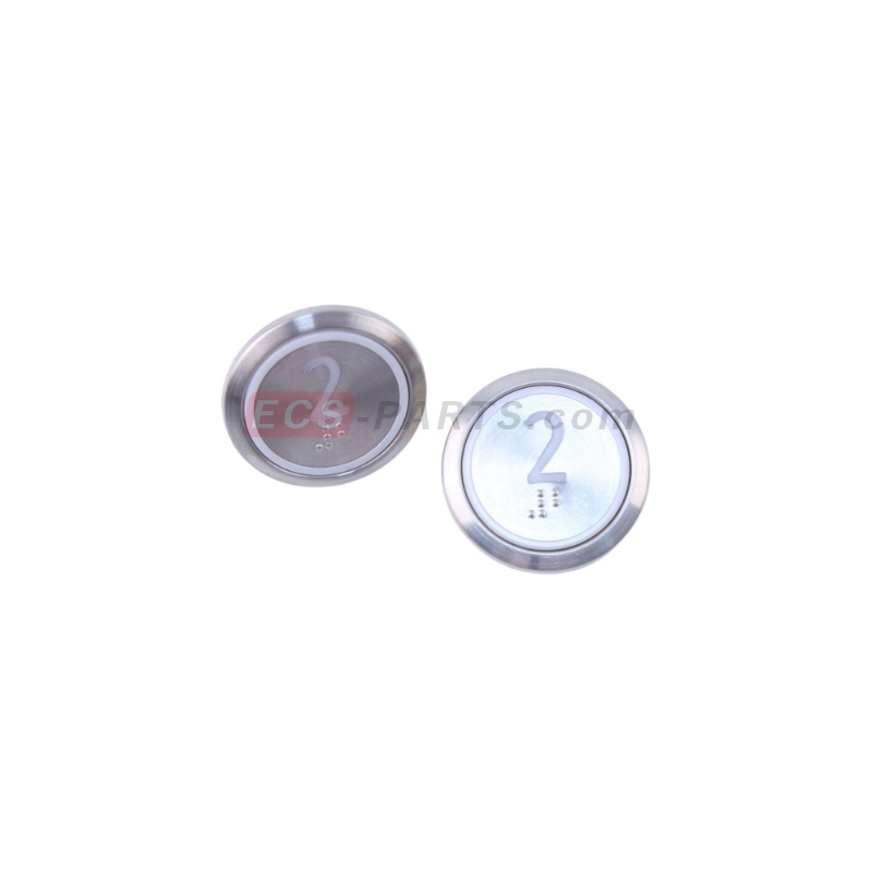 Elevator Round Button with Braille 34mm
